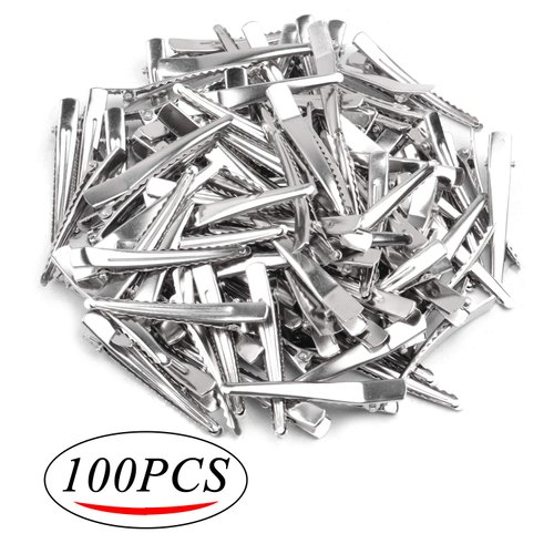 Alligator Hair Barrette, 100pcs 6cm Alligator Hair Clips with Teeth Hair Bow Clips Hairdressing Salon Hair Grip for Women and Girls