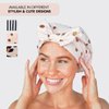 Kitsch Luxury Shower Cap for Women Waterproof - Reusable Shower Cap | Hair Cap for Shower | Waterproof Hair Shower Caps for Long Hair | Non-Slip Cute Shower Cap One Size | Shower Bonnet - Blush Dot
