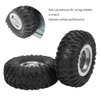 RC Car Tire, RC Metal Rubber Tire Tyre Upgrade Replacement Car model accessories for MN90 91 99 99S 1/12 RC Car Crawler Model toys (Silver)