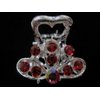 Generic small mini silver metal hair claw clip with crystals bridal clip (A) (Primary color: Multi-color), 1 Count (Pack of 1)