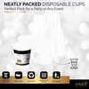 Amcrate Disposable Plastic Cups, White Colored Plastic Cups, 18-Ounce Plastic Party Cups, Strong and Sturdy Disposable Cups for Party, Wedding, Christmas, Halloween Party Cup, 50 Pack