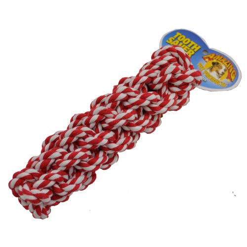 Amazing Pet Products Retriever Rope Dog Toy, 7.5-Inch, Red