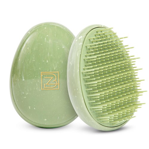 B to Z Edit Travel Brush - Mini Hair Brush for Women Teens Kids - Scalp Massager Hair Care - Small Portable Brush - Thick, Curly, Straight - Compact Detangler - Purse Essentials - Stocking Stuffers