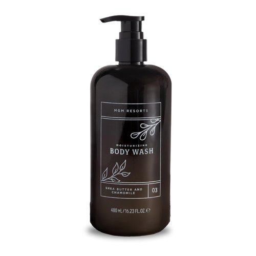 MGM Resorts Body Wash - Shea Butter & Chamomile - Scent of Fig, Cranberry & Bergamot - Hotel Body Wash - 16.23 oz