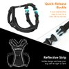 VavoPaw Dog Vehicle Safety Vest Harness, Adjustable Soft Padded Mesh Car Seat Belt Leash Harness with Reflective Strip Travel Strap and Carabiner for Most Cars, M Size, Carbon Black