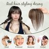 Ms Taj 360° Cover Clip in Bangs Real Human Hair Fake Bangs Clip in Hair Extensions for Women Hair Bangs Clip in Human Hair for Daily Use(Ombre Brown)