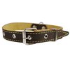 Genuine Thick Leather Dog Collar 13"-19.5" Neck Size, 1" Wide, Brown