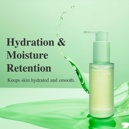 Madeca DERMA Botanic Cleansing Gel – pH Balancing Cleanser with Centella Asiatica & Tea Tree, Korean Skincare, Soothing & Calming with Natural, Hypoallergenic Ingredients (8.3 fl oz)