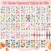 Partywind 168 Sheets (2000 Styles) Kids Temporary Tattoos for Party Supplies, Fake Tattoo Stickers with Dinosaur/Mermaid/Pirate for Boys and Girls, Birthday Games for Party