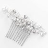 Brishow Crystal Bride Wedding Hair Comb Bridal Hair Pieces Pearl Hair Accessories for Women and Girls (Silver)