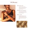 Body Glitter Oil Liquid Luminizer - Glow Hightlighter Shimmer Oil Illuminator Waterproof Long Lasting Moisturizing for Body & Face Bronzer Smooth Lotion with Makeup Brush by ONXK(#04 Bronze)