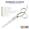OZZAR Professional Hair Scissors 6.5" Hair Cutting Shears Razor Edge Barber scissors Hairdressing Scissors with Extremely Sharp Blades - 440C Japanese Stainless steel Haircut kit