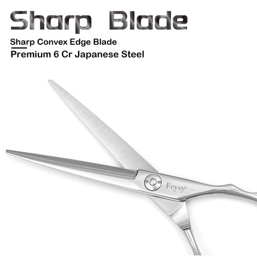 Fcysy Professional Hair Cutting Scissors Hair Shears, 6 Inches Hair Scissors Barber Shears Haircutting Kit, Haircut Scissors Bang Trimming Scissors Hairdresser Salon Hair Cutting Shears for Women Men