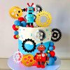 JeVenis Luxury Robot Cake Topper Robot Party Decorations Science Cake Topper For Birthday Party Robot Party Supplies Favors