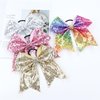 Dizila 12 Pieces Colorful Sparkly Sequin Big Bow Hair Ties Elastics Rubber Bands Ponytail Holders Hair Scrunchies Ropes Accessories for Women Girls Teens Kids