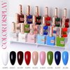 Double Rhythm 15ML Gel Nail Polish Pure Sheer Same Color Same Bottle Soak Off Gel Polish Art Manicure Salon DIY at Home for Women (Hot Pink-A1312)