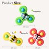 ALASOU 3PCS Suction Cup Spinner Toys for 1 Year Old Boy Girl|Novelty Spinning Tops Bath Toys Age 1-2|Sensory Baby Toys Stocking Stuffers for Toddlers 1-3|12 18 Months Boy Birthday Gift for Infant