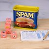 YAHTZEE Spam Brand | Collectible Yahtzee Game as Iconic Spam Can with Custom Dice | Dice Featuring Fried Spam, Spam Musubi, Spam Fries | Travel Yahtzee Game & Dice Game