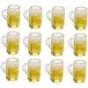 12Pcs Beer Cup, Miniature Cups, Dollhouse Mug Model for Miniature Dollhouse Accessories with Realistic Looking Beer Practical Processed Party Accessories