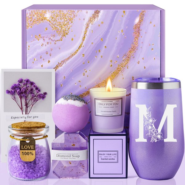 Birthday Gifts for Women - Relaxing Spa Gift Basket Set, Gifts for Women Who Have Everything, Christmas, Valentine's Day, Mothers Day Gifts, Galentines Day Gifts, Gifts for Mom Her Friend Grandma (M)
