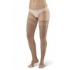 Ames Walker AW Style 48 Sheer Support 20-30 mmHg Firm Compression Open Toe Thigh High Stockings w/Top Band Nude Medium