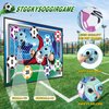 Soccer Ball Game Set for Kids: Indoor Outdoor Backyard Toss Soccer Goal Game with Balls, Toddlers Gift for 3 4 5 6 7 8 Year Old Boy Toys,Foldable Flannel Goals,Ideal for Parent-Child Bonding