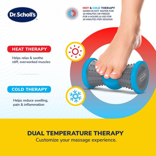 Dr. Scholl's Restorative 3-in-1 Versatile Hot and Cold Pro Therapy Foot Massage Roller (Relaxes Tired Feet)