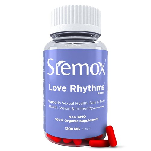 Stemox Love Rhythms 1200MG | L-Arginine, Tribulus Terrestris, Vitamin C, Gingko Biloba | Carefully Formulated Blend Designed For Your Intimate Moments | 60 Capsules | Non-GMO | 100% Organic Supplement