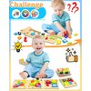 Wooden Puzzles Toddler Toys for 1 2 3 Years Old Boys Girls, 6 Vehicle Shape Learning Educational Blocks Birthday Gifts Sensory Toys Montessori Toys Age 1-3, 2-4