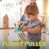 Kirro Funny Puller Montessori Pull String Toy – Food Grade Silicone Pull String Toy for Babies 18+ Months –Toddler Busy Toy for Car, Airplane, Home – Fun and Educational Sensory Toys for Toddlers 1-3