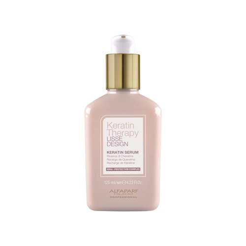 ALFAPARF MILANO Keratin Therapy Lisse Design Serum - Leave In Hair Serum Enriched With Keratin + Collagen - Damaged Hair Treatment & Heat Protection (4.23 oz)