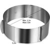 CALIFORNIA CADE ELECTRONIC Cake Mold-Cake Ring-Adjustable Round Stainless Steel 6 to 12 Inch Cake Mold - Cake Baking Supplies