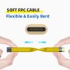 NFHK Yellow USB4 Extension Cable Slim Flat Male to Female 40Gbps with 100W Charging and 8K@60Hz