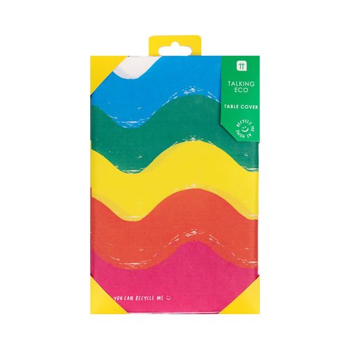 Talking Tables Rainbow Paper Table Cover for Kid&#39;s Party Supplies, Pride, 60s Themed Party | Disp...