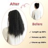 Ponytail Extension for Black Women Deep Curly Drawstring Ponytail 20 Inch Afro Kinky Curly Clip in Pony Tails Hair Extensions Curly Synthetic Soft Fluffy Ponytail for Daily Use