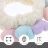 Beaupretty 2pcs Plush Spa Headband Cute Heart Coral Fleece Makeup Headband Soft Elastic Head Wrap Cosmetic Bow Hair Bands Women Facial Hair Scrunchies for Shower (White)