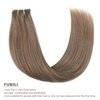 FUBILI Ash Brown clip in hair extensions Natural Remy Real Human straight Hair Extensions 30g 5pcs 18 Inch