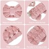 WILLBOND 6 Pack Microfiber Bowtie Headbands Elastic Makeup Headbands Wash Spa Yoga Sports Shower Adjustable Hair Band for Women(Pink, Blue, White, Dark Grey, Camel, Cyan)