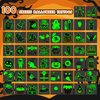 EMOME Halloween Party Favors Tattoo Stickers Luminous, Glows Temporary Tattoos for Kids Birthday Party Decorations Supplies, Halloween Candy Goodie Treat Bag Fillers (100 Pcs)