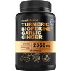 4-in-1 Turmeric and Garlic Supplements with Bioperine 2360 mg Turmeric Ginger Root Capsules with Garlic for Joint, Digestion & Immune Support (120 ct)