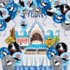 40 PCS Shark Birthday Balloons Shark Party Balloons Shark Birthday Decorations Blue Balloons Shark Party Supplies