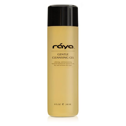Raya Gentle Facial Cleansing Gel 8 oz (104) | Softening and Moisturizing Botanical Cleanser for Dry and Sensitive Skin| Helps Hydrate Smooth Complexion