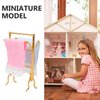 UPKOCH Dollhouse Towel Rack, Dollhouse Miniature Bath Towel Rack Bathroom Accessories 1: 12 Dollhouse Bathroom Furniture Dolls House Play House Accessory