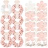 DEEKA 16 Pcs Bridesmaid Proposal Gifts Set Flower Hair Claw Clips with Floral Card & Satin Scrunchies Proposal Box Bridal Party Gift Bridesmaids Bachelorette Party Favors (White&Pink)