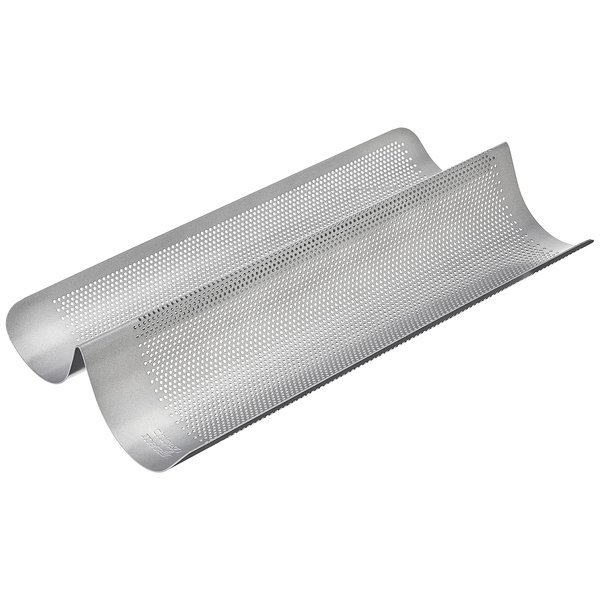 Chicago Metallic Commercial II Non-Stick Perforated French Bread Pan, Perfect for creating a crisp, golden-brown crust,