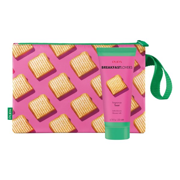 Pupa Milano Breakfast Lovers Set, Toast, 2 Pc - Gift Set - Shower Milk - Body Wash - Body Soap - Hydrating Body Wash - Skincare Set