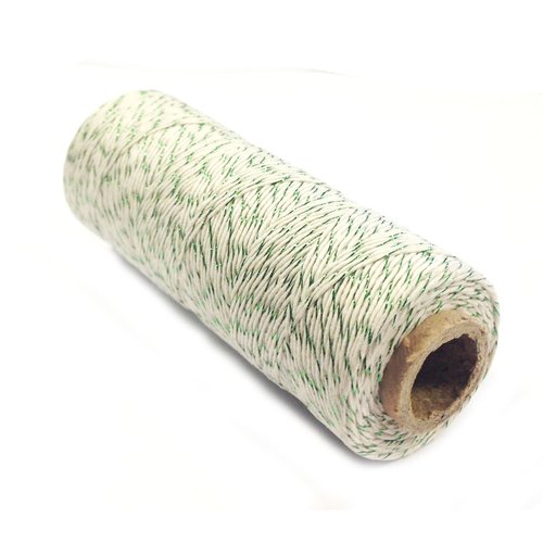 AllyDrew Cotton Baker's Twine 4ply 110 Yard, Green Metalic