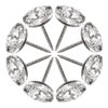 Yopay 100 Pieces Diamond Crystal Upholstery Tacks for Furniture, Sew Nails Buttons Decorative Push Pins, 16mm Clear Sofa Bed Furniture Headboard Tacks Wall Decor, DIY Projects