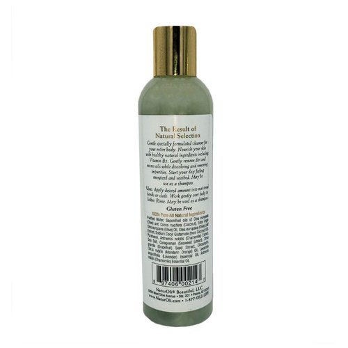 NaturOli Rich & Invigorating Body Wash - 8oz - Award winning formula! Natural unisex scent - Sulfate & Gluten free! - Made in USA!