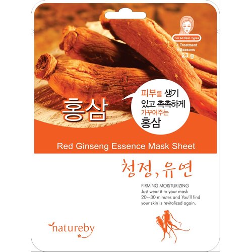 TNB Natureby Collagen Essence Korean Face Mask(10 sheets), Moisturizing Mask Sheet Pack, Korean Skin Care For All Skin Types. (Red ginseng)